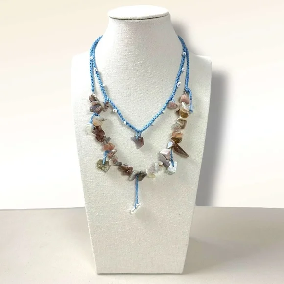 Free People Ariana Ost Paris Single Layer Necklace NWT Bohemian Beach Artisanal - Picture 4 of 16